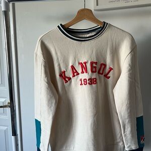 Kangol Cream and Red Crewneck Sweater